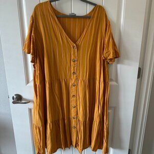 Ava & Viv - Striped Tiered Swing Dress